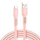 ADC-014 6A USB to USB-C/Type-C Liquid Silicone Data Cable, Length:1m(Pink) - 1