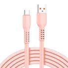 ADC-014 6A USB to USB-C/Type-C Liquid Silicone Data Cable, Length:2m(Pink) - 1