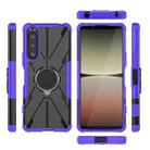 For Sony Xperia 5 IV Armor Bear Shockproof PC + TPU Phone Case with Ring(Purple) - 6
