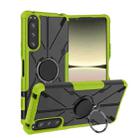 For Sony Xperia 5 IV Armor Bear Shockproof PC + TPU Phone Case with Ring(Green) - 1