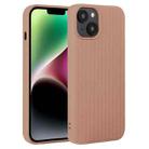 For iPhone 14 Weave Texture Silicone Phone Case(Brown) - 1