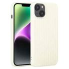 For iPhone 14 Weave Texture Silicone Phone Case(White) - 1