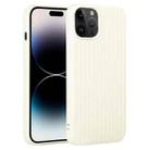 For iPhone 14 Pro Weave Texture Silicone Phone Case(White) - 1