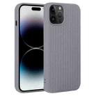 For iPhone 14 Pro Weave Texture Silicone Phone Case(Grey) - 1