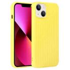 For iPhone 13 Weave Texture Silicone Phone Case(Yellow) - 1