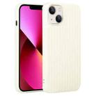 For iPhone 13 Weave Texture Silicone Phone Case(White) - 1