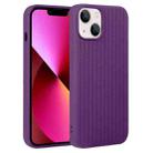 For iPhone 13 Weave Texture Silicone Phone Case(Purple) - 1