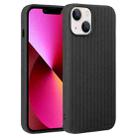 For iPhone 13 Weave Texture Silicone Phone Case(Black) - 1