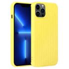 For iPhone 13 Pro Weave Texture Silicone Phone Case(Yellow) - 1