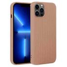 For iPhone 13 Pro Weave Texture Silicone Phone Case(Brown) - 1