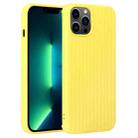 For iPhone 13 Pro Max Weave Texture Silicone Phone Case(Yellow) - 1