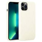 For iPhone 13 Pro Max Weave Texture Silicone Phone Case(White) - 1