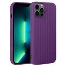 For iPhone 13 Pro Max Weave Texture Silicone Phone Case(Purple) - 1