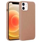 For iPhone 12 Weave Texture Silicone Phone Case(Brown) - 1