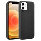 For iPhone 12 Weave Texture Silicone Phone Case(Black) - 1
