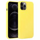 For iPhone 12 Pro Weave Texture Silicone Phone Case(Yellow) - 1