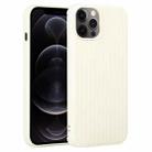 For iPhone 12 Pro Weave Texture Silicone Phone Case(White) - 1