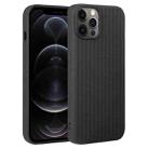 For iPhone 12 Pro Weave Texture Silicone Phone Case(Black) - 1