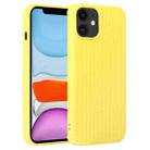 For iPhone 11 Weave Texture Silicone Phone Case(Yellow) - 1