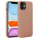 For iPhone 11 Weave Texture Silicone Phone Case(Brown) - 1