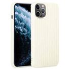 For iPhone 11 Pro Max Weave Texture Silicone Phone Case(White) - 1