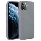 For iPhone 11 Pro Max Weave Texture Silicone Phone Case(Grey) - 1