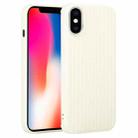 For iPhone X / XS Weave Texture Silicone Phone Case(White) - 1