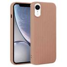 For iPhone XR Weave Texture Silicone Phone Case(Brown) - 1