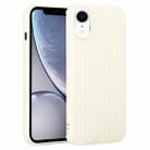 For iPhone XR Weave Texture Silicone Phone Case(White) - 1