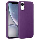 For iPhone XR Weave Texture Silicone Phone Case(Purple) - 1