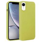 For iPhone XR Weave Texture Silicone Phone Case(Green) - 1