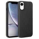 For iPhone XR Weave Texture Silicone Phone Case(Black) - 1