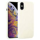 For iPhone XS Max Weave Texture Silicone Phone Case(White) - 1