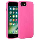 For iPhone SE 2022 / SE 2020 / 7 / 8 Weave Texture Silicone Phone Case(Rose Red) - 1