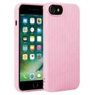 For iPhone SE 2022 / SE 2020 / 7 / 8 Weave Texture Silicone Phone Case(Pink) - 1