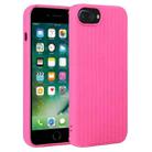 For iPhone 7 Plus / 8 Plus Weave Texture Silicone Phone Case(Rose Red) - 1