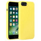 For iPhone 7 Plus / 8 Plus Weave Texture Silicone Phone Case(Yellow) - 1