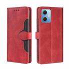 For Xiaomi Redmi Note 12 China Skin Feel Magnetic Buckle Leather Phone Case(Red) - 1