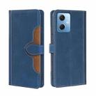 For Xiaomi Redmi Note 12 China Skin Feel Magnetic Buckle Leather Phone Case(Blue) - 1
