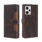For Xiaomi Redmi Note 12 Pro+ China Skin Feel Magnetic Buckle Leather Phone Case(Brown) - 1