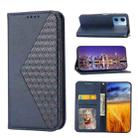 For Xiaomi Redmi Note 12 China Cubic Grid Calf Texture Magnetic Leather Phone Case(Blue) - 1