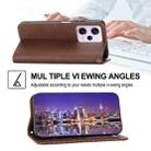 For Xiaomi Redmi Note 12 Pro 5G China Cubic Grid Calf Texture Magnetic Leather Phone Case(Brown) - 4