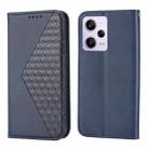For Xiaomi Redmi Note 12 Pro 5G China Cubic Grid Calf Texture Magnetic Leather Phone Case(Blue) - 2