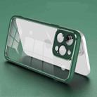 For iPhone 14 Pro Max Electroplated PC Transparent Phone Case(Green) - 1