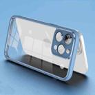 For iPhone 14 Pro Max Electroplated PC Transparent Phone Case(Blue) - 1