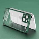 For iPhone 14 Plus Electroplated PC Transparent Phone Case(Green) - 1