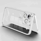 For iPhone 13 Pro Max Electroplated PC Transparent Phone Case(White) - 1