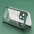For iPhone 13 Electroplated PC Transparent Phone Case(Green) - 1