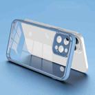 For iPhone 12 Pro Max Electroplated PC Transparent Phone Case(Blue) - 1