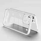 For iPhone 12 Pro Max Electroplated PC Transparent Phone Case(White) - 1